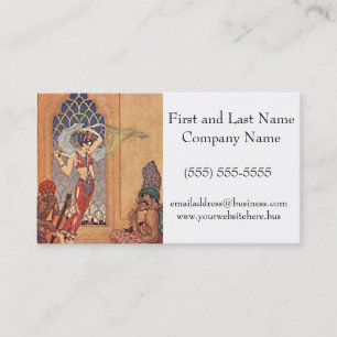 Arabian Nights Belly Dancing Girl with Scarves Business Card