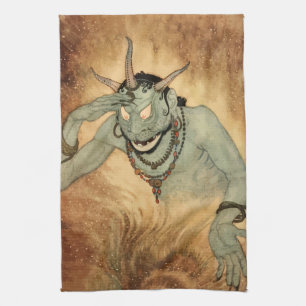 Arabian Nights Genie by Edmund Dulac Kitchen Towel