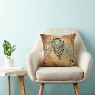 Arabian Nights Genie by Edmund Dulac Throw Pillow