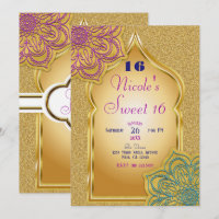 Arabian Nights Gold Sparkle Mandala Birthday Party