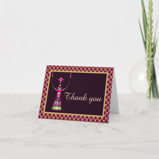 Arabian Nights Hookah Merci Carte Note (Devant)