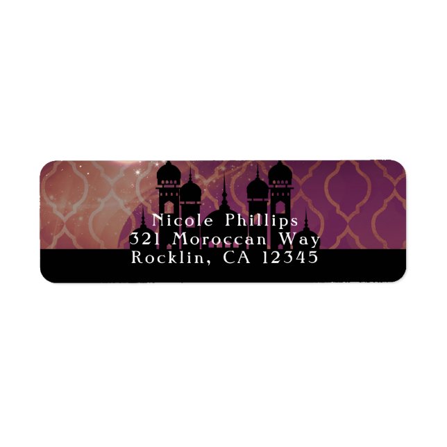 Arabian Nights Moroccan Middle Eastern Invitiaton (Front)