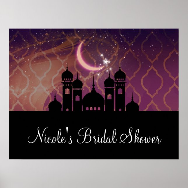 Arabian Nights Moroccan Middle Eastern Party Poster (Front)