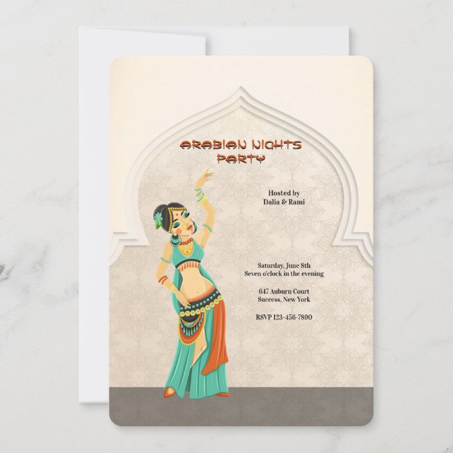 Arabian Nights Party Invitation (Front)