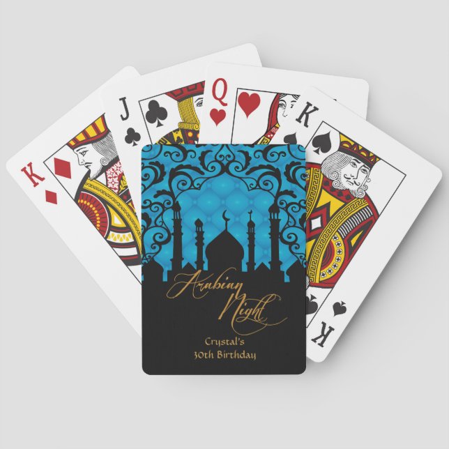 Arabian Nights Party Playing Cards (Back)