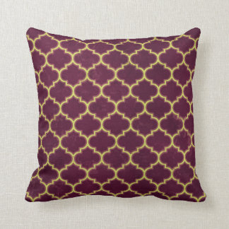 Arabian Nights Plum Lattice Throw Pillow