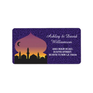 Arabian Nights Print Wedding Address Label