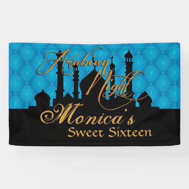 Arabian Nights Themed, Blue Banner (Horizontal)