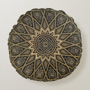 Arabian Retro Pattern Round Pillow
