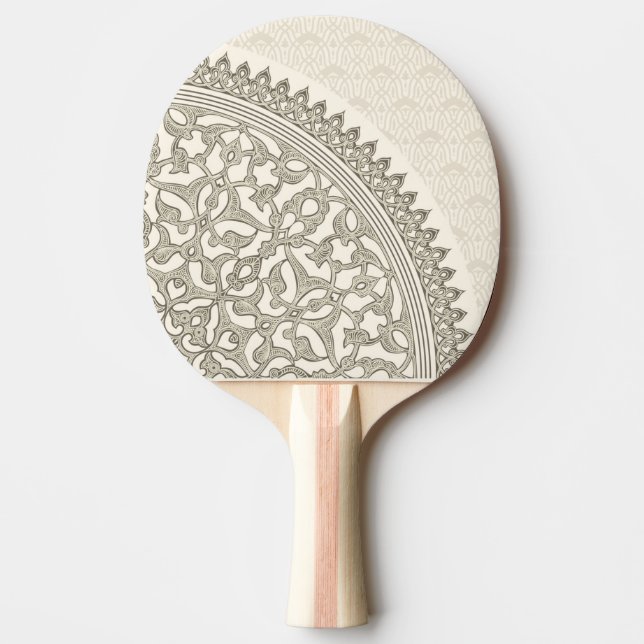 Arabian style lace ping pong paddle (Front)