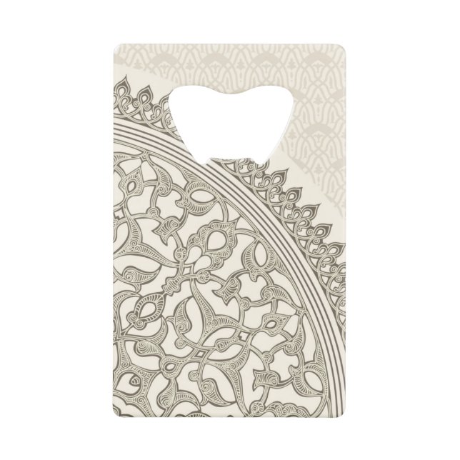 Arabian style lace wallet bottle opener (Front)