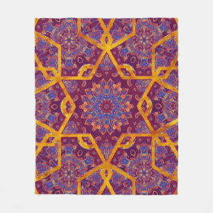 Arabian style, watercolor islamic seamless pattern fleece blanket