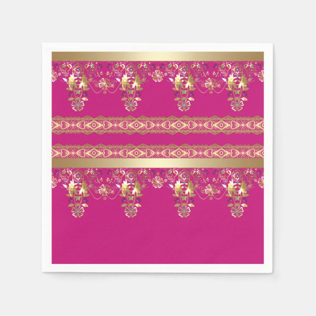 Arabic antique decorative east ornamental baroque napkin (Front)