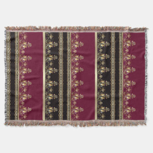 Arabic antique decorative east ornamental baroque throw blanket