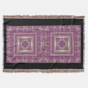 Arabic antique decorative east ornamental baroque throw blanket