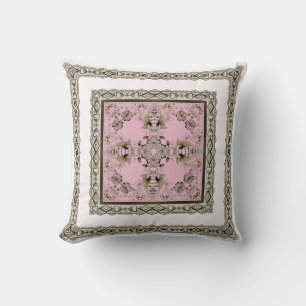 Arabic antique decorative east ornamental baroque throw pillow
