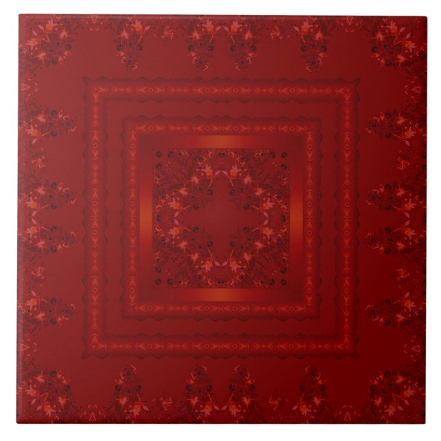 Arabic antique decorative east ornamental baroque tile (Front)