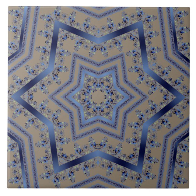 Arabic antique decorative east ornamental baroque tile (Front)