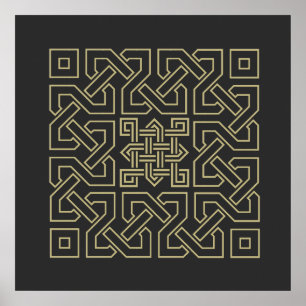arabic calligraphy element symbol islamic ornament poster
