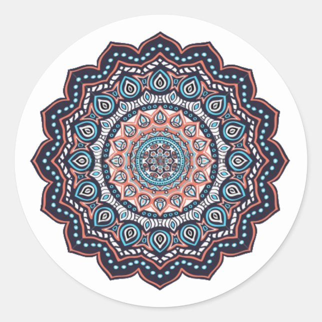 arabic classic round sticker (Front)