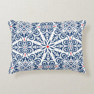 Arabic Colourful Vintage Seamless Pattern Accent Pillow