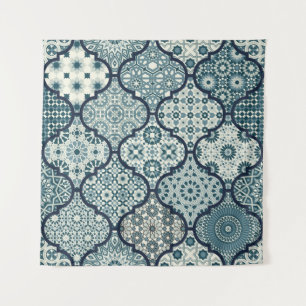 Arabic decorative azulejos tiles patchwork islamic tapestry