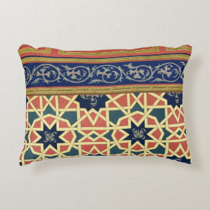 Arabic decorative designs (colour litho) accent pillow
