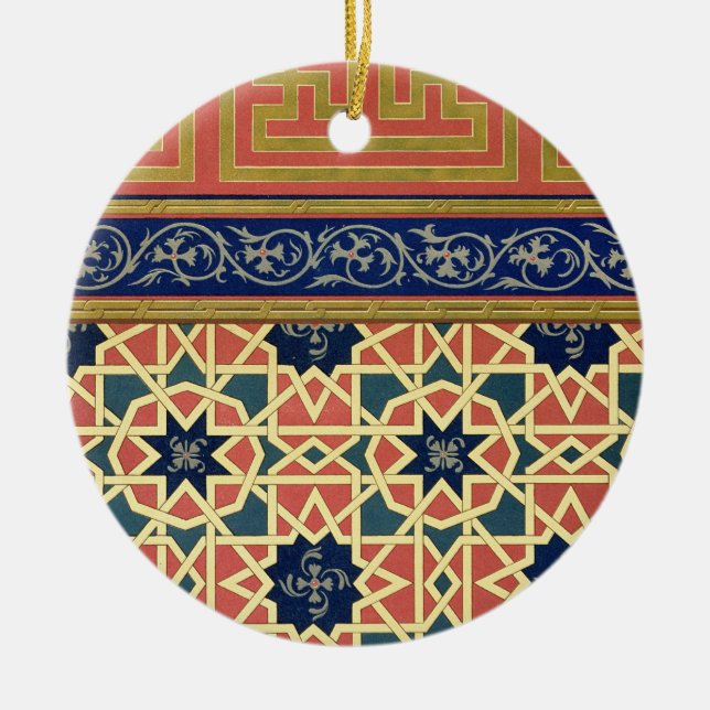 Arabic decorative designs (colour litho) ceramic ornament (Front)
