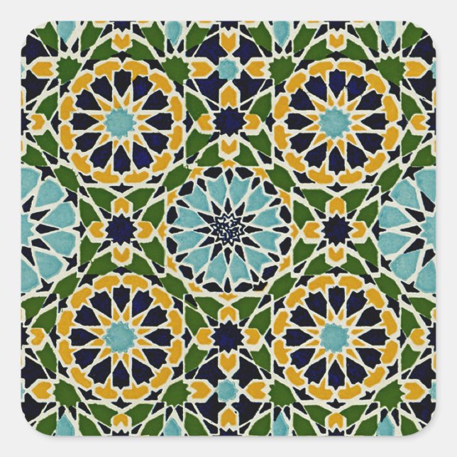 Arabic Design #10 at Emporio Moffa Square Sticker (Front)