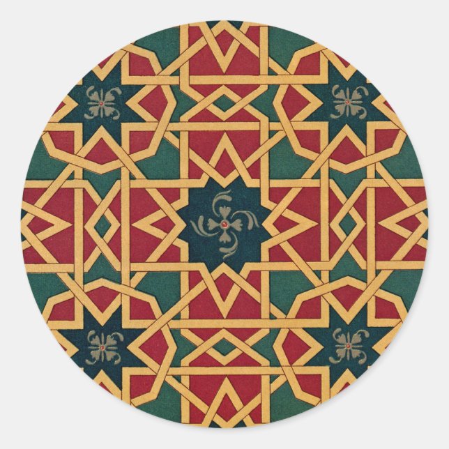 Arabic Design #1 at Emporio Moffa Classic Round Sticker (Front)