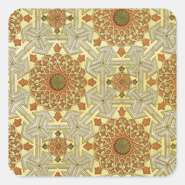 Arabic Design #4 at Emporio Moffa Square Sticker (Front)