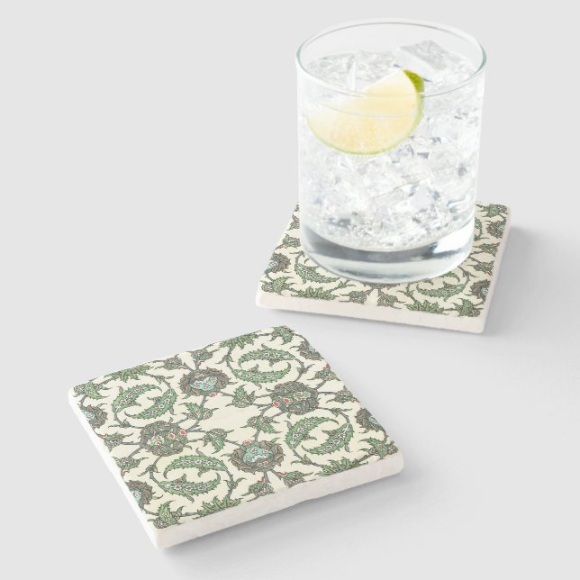 Arabic Design #5 at Emporio Moffa Stone Coaster (Side)