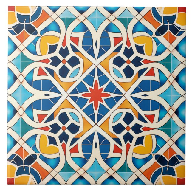 Arabic design styled themed  tile (Front)