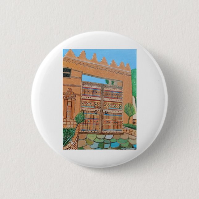 Arabic Door 2 Inch Round Button (Front)