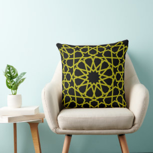 Arabic Fabric Home Pattern Print Throw Pillow