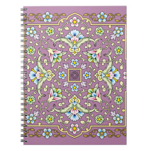Arabic Floral Frame. Traditional Islamic Design. M Notebook