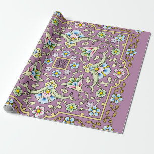 Arabic Floral Frame. Traditional Islamic Design. M Wrapping Paper