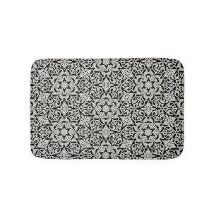 Arabic floral pattern bath mat