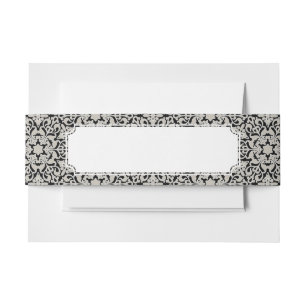 Arabic floral pattern invitation belly band