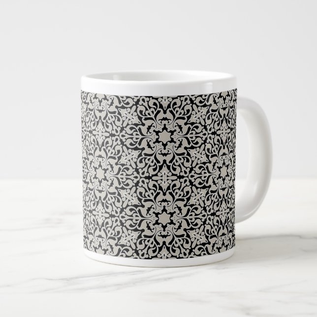 Arabic floral pattern large coffee mug (Front Right)