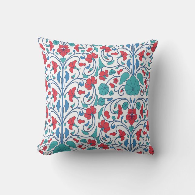 Arabic floral seamless vintage pattern. throw pillow (Front)