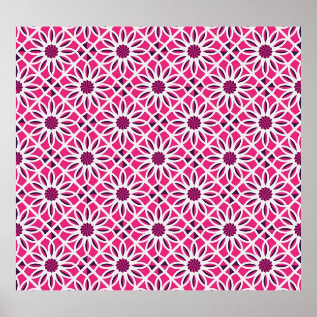 Arabic geometric ornament: seamless texture. poster (Front)