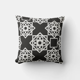 Arabic geometric pattern. Art decor. Islam. Flower Throw Pillow
