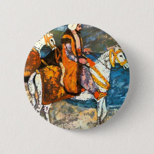 Arabic Horseman 2 Inch Round Button