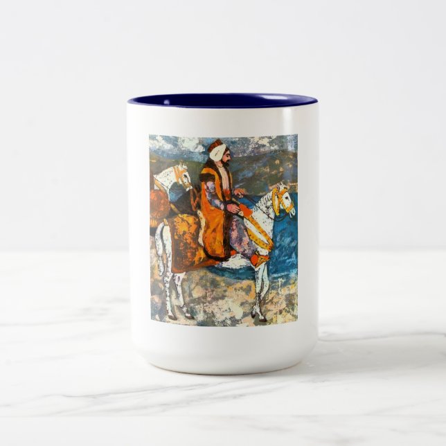 Arabic Horseman Two-Tone Coffee Mug (Center)