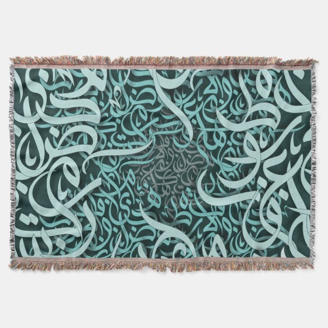 arabic lletters tiffany  throw blanket (Front)