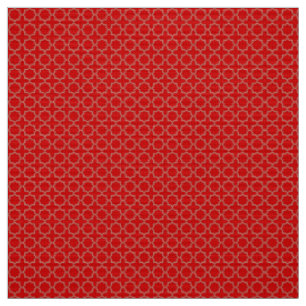 Arabic Moroccan Lattice in Venetian Red Fabric