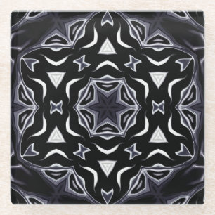 Arabic ornament , Asian Glass Coaster