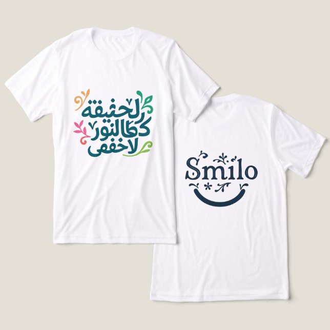 Arabic Soul-"The Truth is Like Light" Tri-Blend Shirt (Design Front & Back)