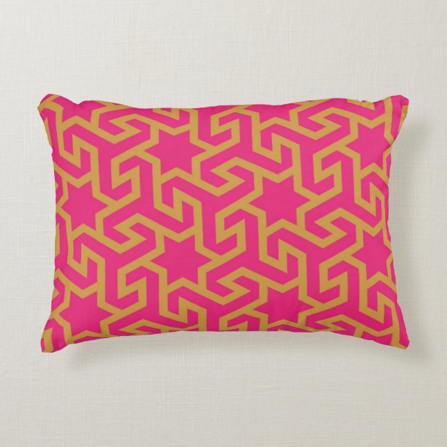 Arabic Star Shaped Pattern Decorative Pillow (Front)